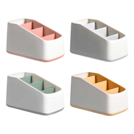 3-Grid TV Remote Control Holder, Desktop Storage Box Organizer for Table
