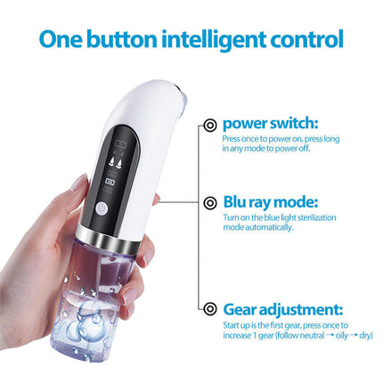 Facial Vacuum Blackhead Remover Skin Pore Acne Suction Cleaner Machine