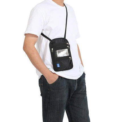 RFID Blocking Travel Body Wallet Passport Holder Neck Shoulder Bag