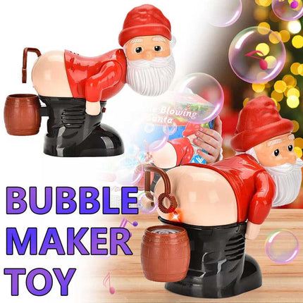 Electric Santa Claus Bubble Machine with Music Light Entertainment