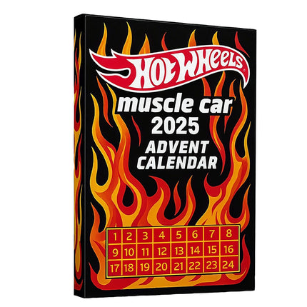 24-Day 2025 Advent Calendar Toy Car Collection with Acrylic Display