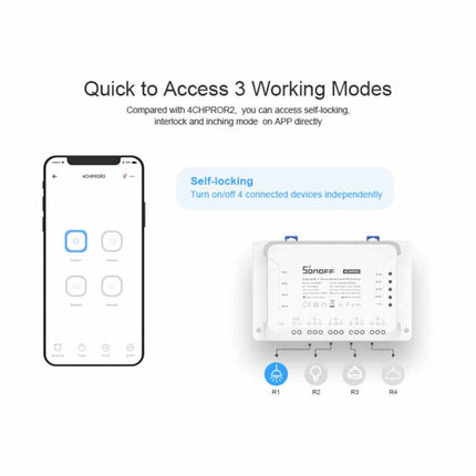 SONOFF 4CH R3/PRO R3 RF 433MHz 4 Gang WiFi Smart Switch AU Plug