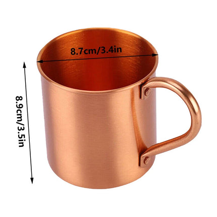 450ML Pure Copper Moscow Mule Mug for Camping, Coffee, Beer, Cocktail