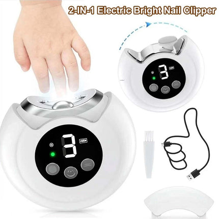 Electric Nail Clippers Rechargeable Automatic Trimmer Safe File Cutter