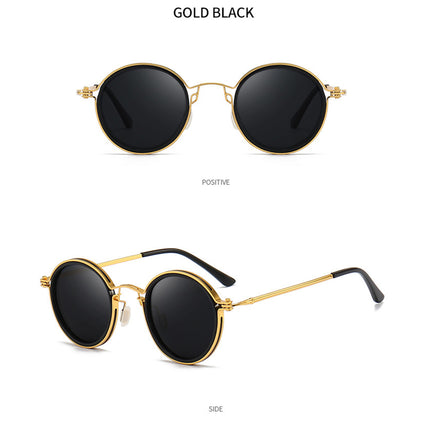 Pilot Polarized Sunglasses Round Metal Frame Driving Glasses Men Women