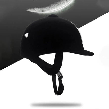 Adjustable Horse Riding Helmet Half Cover Safety Black 58cm