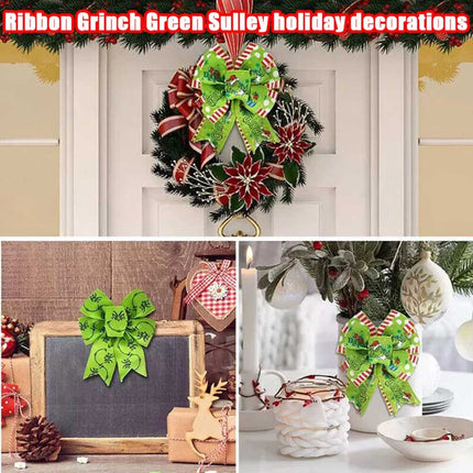 4pcs Christmas Wired Ribbon 2.5In 20Yards for Wreaths Bows DIY