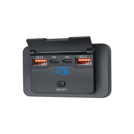 DC 12V-24V PD USB-C Fast Car Charger Socket Power Outlet Panel