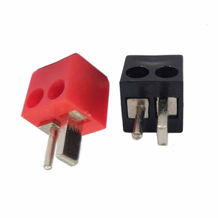 2-Pack 2-Pin DIN Hi-Fi Speaker Plug, Screw Terminals Red/Black