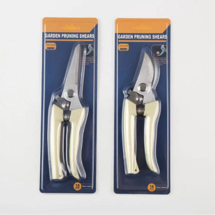 2-Piece Stainless Steel Garden Shears, Straight & Curved Blades