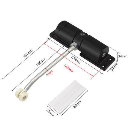 Heavy Duty Automatic Door Closer Spring Fire Rated Outdoor Surface Mount Gate