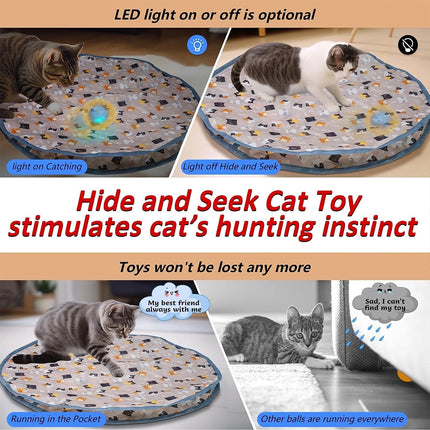 Interactive Cat Toy Chirping Hide Seek Catching Game Ball Smart