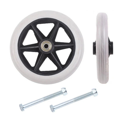 2X 7" Heavy Duty Wheelchair Front Wheels Smooth Caster Solid Replacement