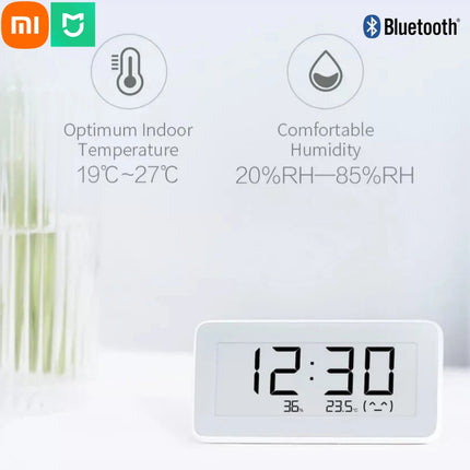 Smart Bluetooth Temperature Humidity Monitor with E-Ink Display Clock