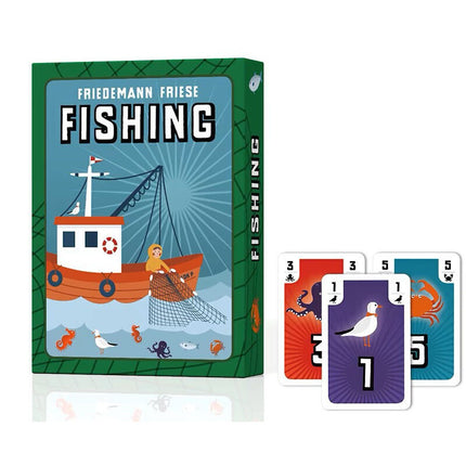 Fishing Game: Trick-Taking & Deck-Building Family Board Game English Cards