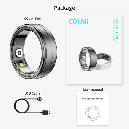 R06 Smart Ring for Men Women Heart Rate Blood Oxygen Fitness Tracker
