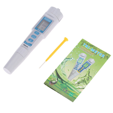 3-in-1 pH/EC/TEMP Water Quality Tester Pen Meter Acidometer AU
