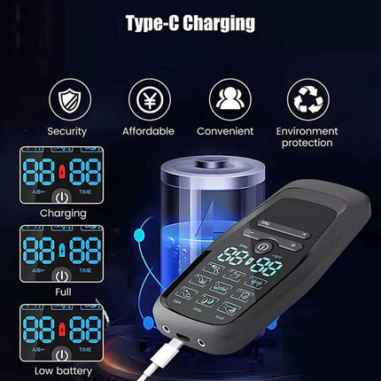 Electric Muscle Stimulator TENS Machine Back Pain Therapy Pulse Massager