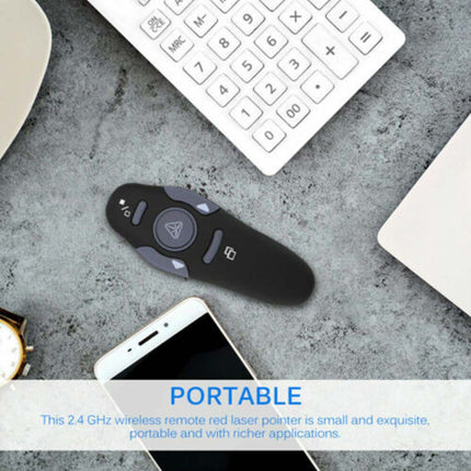 Wireless USB Laser Pointer Remote Control for PowerPoint Presentations