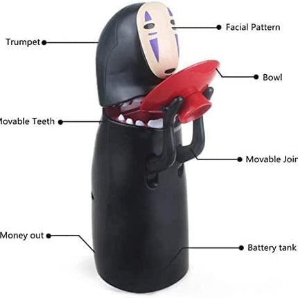 Spirited Away No Face Kaonashi Coin Bank Music Piggy Bank Figure Gift Anime