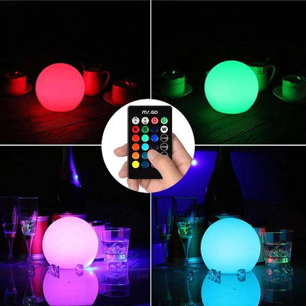 16 Color RGB LED Globe Lamp Remote Control Mood Light Night Orb 15cm