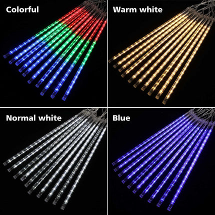 10PCS 50cm Meteor Shower LED Rain Drop String Light, Falling Star Decor