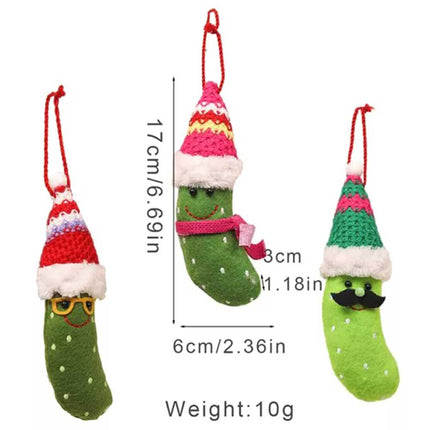 Christmas Cartoon Banana Hanging Pendant 3Pcs Xmas Home Decoration