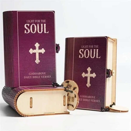 150PCS Bible Verse Cards Handmade Wooden Box Daily Scripture Verses