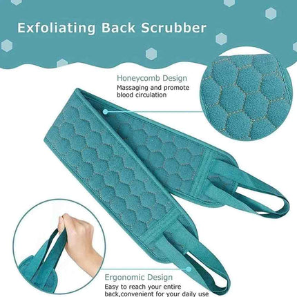 Exfoliating Body Scrubber – Back Scrubber, Bath Glove & Shower Set