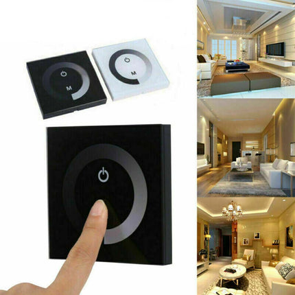 12V-24V Touch Panel LED Smart Dimmer Controller Wall Mounted Switch