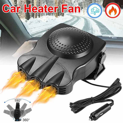 Portable 12V Car Heater 150W Electric Fan Defogger Defroster Demister