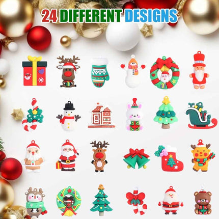 3D 2026 Santa Advent Countdown Calendar 24 Days Figurines Xmas Gift Box
