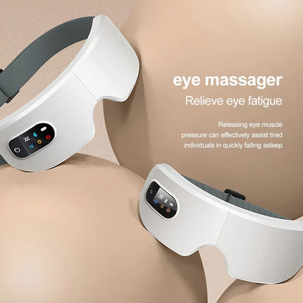 Eye Massager with Heat & Bluetooth Music – Reduce Strain, Relax