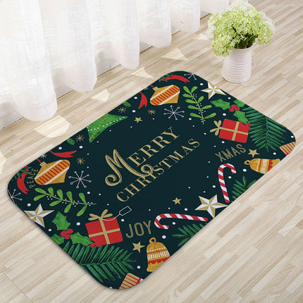 Christmas Door Mat Santa Claus Outdoor Rug Merry Xmas Decor 50x80cm