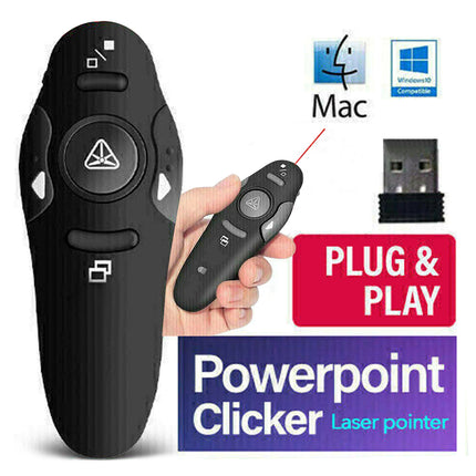 Wireless Presentation Remote with Laser Pointer & Mouse Clicker Control