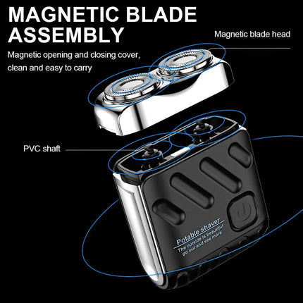 Ultra Clean Washable Double Head Electric Shaver Mini for Men Beard