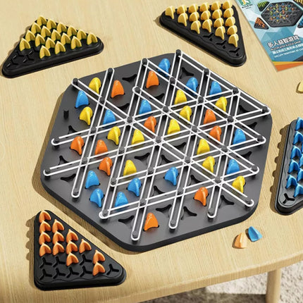Triggle Chain Triangle Chess Game Rubber Band Board Game for Adults