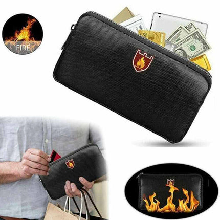 Waterproof Fireproof Document Pouch – Money Safe File Storage Bag