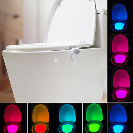 16 Color LED Toilet Night Light USB Rechargeable Waterproof Motion Sensor