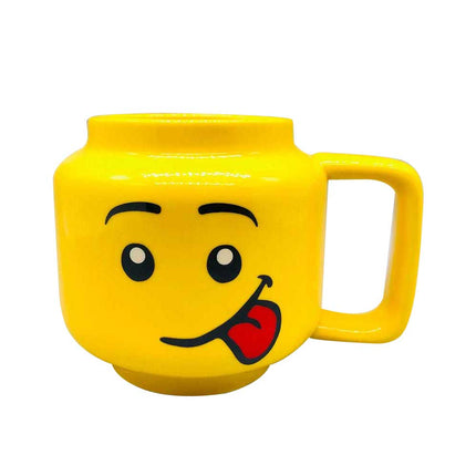 Funny Ceramic Smile Face Block Mug Cartoon Coffee Tea 250ml