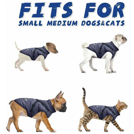 Waterproof Winter Dog Jacket with Harness, Breathable Sizes S-L