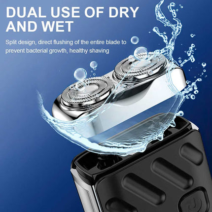 Ultra Clean Washable Double Head Electric Shaver Mini for Men Beard