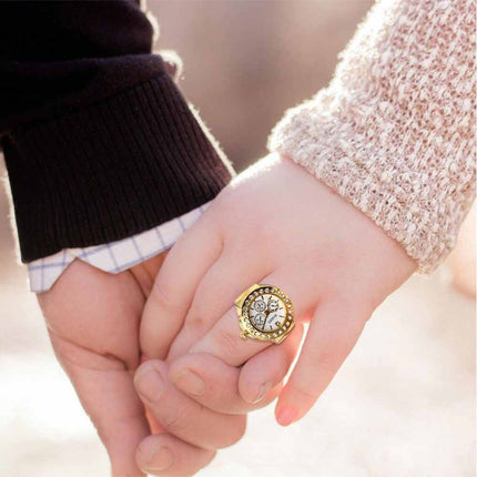 Bling Women's Finger Ring Watch, Analog Quartz Ring Watch