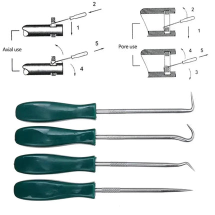 NEW 4pc Pick & Hook Tool Set O-Ring Seal Hose Removal Puller Garage