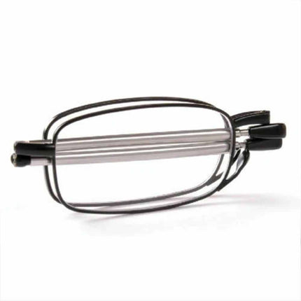 Men's Folding Reading Glasses +1.5/+2.0 with Black Frame & Carry Case