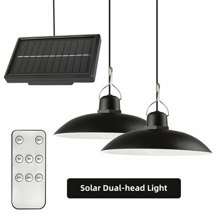Solar Powered Hanging Pendant Light Outdoor Garden Yard Tent with Remote Control