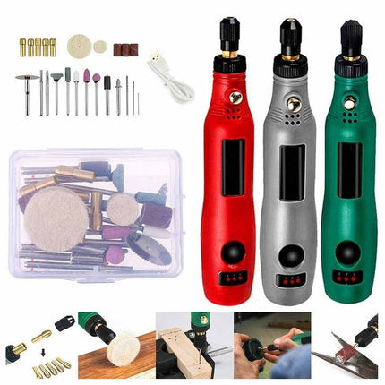 Mini Electric Rotary Tool Grinder Pen USB Cordless Engraving Drill Kit