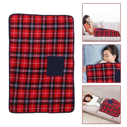 Electric Heated Throw Blanket Warm Washable Fleece Winter Warmer with Timer& Switch