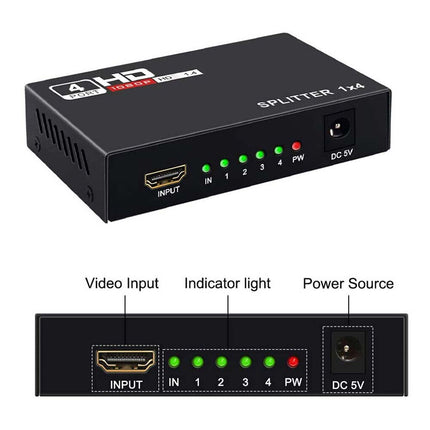 4-in-1 1080P HDMI Female to Female Splitter Converter USB Hub Adapter