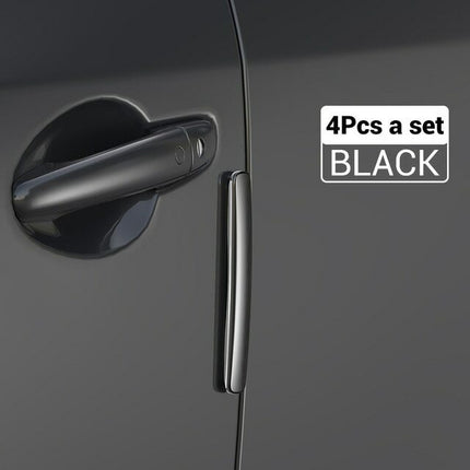 4Pcs Black Car Door Edge Guard Anti-Scratch Trim Protector Sticker